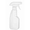 8 oz. White Oval 28-410 HDPE Pistol Grip Trigger Style Opaque Plastic Bottle-Sprayer