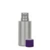 .40 oz. (2/5 oz) (12 ML)  Silver 15-415 Cylinder Round Opaque Other Plastic Non Squeezable Bottle-Purple Non Dispensing Cap