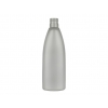 10 oz. Silver Pearl HDPE 24-415 Opaque Tapered Squeezalbe Oval Plastic Bottle w/ Dispensing Cap