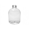 7.5 oz. Clear Squat Oval PET 24-410 Plastic Bottle with Label Panel