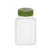6.67 oz. White (200 ML) 45-400 HDPE Square Packer Plastic Bottle-CRC Non Dispensing Cap