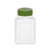 6.67 oz. White (200 ML) 45-400 HDPE Square Packer Plastic Bottle-CRC Non Dispensing Cap