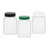 6.67 oz. White (200 ML) 45-400 HDPE Square Packer Plastic Bottle-CT Cap
