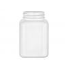 6.67 oz. White (200 ML) 45-400 HDPE Square Packer Plastic Bottle-CRC Non Dispensing Cap