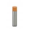 .15 oz  Pearl Gray Cylinder Round Other Plastic Propel-Repel Lip Balm Tube-Rustic Orange Friction Fit Cap