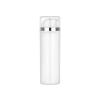 5 oz. White Other Cylinder Round 45mm Opaque Plastic Bottle-White-Silver Airless Pump-Clear PP Hood