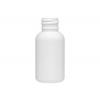 1 oz. White LDPE 20-410 Plastic Squeezable Boston Round Bottle-Classic Containers
