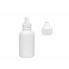 1 oz. White LDPE 20-410 Plastic Squeezable Boston Round Bottle-Cap-Plug-Classic Containers