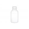 1 oz. White Glossy Opaque PET (BPA Free) 20-410 Plastic Boston Round Bottle w/ Non Dispensing Cap