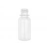 1 oz. White LDPE 20-410 Plastic Squeezable Boston Round Bottle-White Dropper Plug-Black Cap