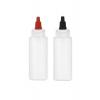 1 oz. White 24-400 Cylinder Round Squeezable HDPE Opaque Plastic Bottle-Twist Cap