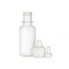 .5 oz. (1/2 oz) (15 cc) White 15-415 Boston Round LDPE Plastic Squeezable Bottle-White (Controlled) Dropper Plug .60 Orif- Cap