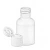.33 oz.-1/3 oz-(10 cc-White 15-415 Boston Round LDPE Plastic Bottle-White Flip Top Cap