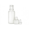 .5 oz. (1/2 oz.) (15 cc) White 15-415 Boston Round LDPE Plastic Bottle (Tincture)-Dropper Plug .40-Over Cap (Comar)