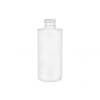 5 oz. White 24-410 HDPE Opaque Plastic Cylinder Round Bottle w/ Lotion-Soap Pump