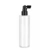 6 oz. White 24-410 PET Cylinder Round Opaque Plastic Bottle-Gloss Finish-FM Sprayer-Ext