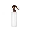 8 oz. White Shiny 24-410 PET Plastic Cylinder Round Bottle-Sprayer