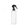 8 oz. White Shiny 24-410 PET Plastic Cylinder Round Bottle-Black Sprayer