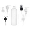 8 oz. White Shiny 24-410 PET Plastic Cylinder Round Bottle-FM Sprayer or 2cc LD Lotion Pump