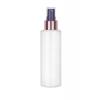 8 oz. White Shiny 24-410 PET Plastic Cylinder Round Bottle-Pink-Purple Sprayer