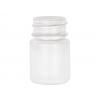 .76 oz. (3/4 oz) (23cc) White 28-400 Round HDPE Plastic Packer Bottle-Non Dispensing White Ribbed CRC Cap