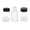 2 oz. White Opaque HDPE 20-400 Plastic Boston Round Bottle-Tincture-Blk-Wh CT Cap