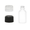 2 oz. White Opaque HDPE 20-400 Plastic Boston Round Bottle-Tincture-CRC Cap