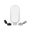 2 oz. White Tottle HDPE 22-400 Plastic Bottle-Flip Top Dispensing Cap