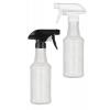 16 oz. White Round Carafe Opaque HDPE 28-400 Plastic Bottle-Exp Trig Sprayer-9 1/4 in. DT