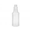 16 oz. White Round Carafe Opaque HDPE 28-410 Plastic Bottle-Turret Dispensing Cap