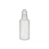 32 oz. White Round Carafe Style HDPE 28-400 Opaque Trigger Plastic Bottle