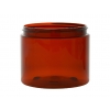 16 oz. Amber Dark PET 89-400 Plastic BPA Free Single Wall Jar