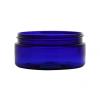 4 oz. Blue Cobalt Low Profile Single Wall Square Based 89-400 Round PET Plastic Jar