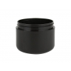 1 oz. Black Shiny Plastic Double Wall 53-400 PP Jar w/ HDPE Inner Jar (Stock Item)