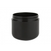 4 oz. Black Shiny Round Base Double Wall 70-400 PP Plastic Jar-HDPE Inner Jar