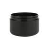 8 oz. Black Shiny Plastic Double Wall 89-400 PP Jar w/ HDPE Inner Jar (Stock Item)