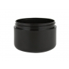 8 oz. Black Shiny Plastic Double Wall 89-400 PP Jar-HDPE Inner Jar