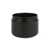 1 oz. Black Shiny Plastic Double Wall 53-400 PP BPA FREE Jar-Colored Cap