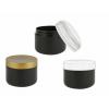 1 oz. Black Shiny Plastic Double Wall 53-400 PP BPA FREE Jar-Colored Cap