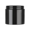16 oz. Black PET 89-400 Plastic Single Wall Jar-Colored Lids