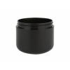 2 oz. Black Shiny Plastic Double Wall 58-400 PP Jar-HDPE Inner Jar-Cap (King)