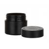 3 oz. Black Plastic Thick Wall 58-400 PET Opaque Matte Finish Jar-Black CRC Cap