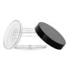 2.5 oz. Clear (75 ml) Thick Wall 66-400 Round Other Plastic Square Base Jar-Cap-Sifter