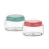 8 oz. Clear Oval Powell Style Single Wall 70-400 PET Plastic Jar-Cap