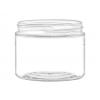 6 oz. Clear Round Single Wall 70-400 PETE Plastic Jar-Colored Lid