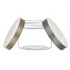 6 oz. Clear Round Single Wall 70-400 PET Plastic Jar-Colored Lid