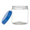 8 oz. Clear Round Single Wall 70-400 PET Plastic Jar w/ Colored Lid 35% OFF