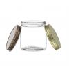 8 oz. Clear Round Single Wall 70-400 PET Plastic Jar-Metal Cap