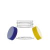.5 oz. (1/2 oz.) Clear Plastic Single Wall BPA FREE 33-400 PET Jar-CT Cap