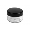 1/5 oz (6 mm) Clear BPA FREE Other Plastic Jar with 27 mm Black Linerless Cap